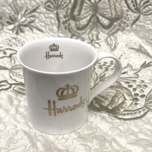Harrods - traditionally white gold trim writing design